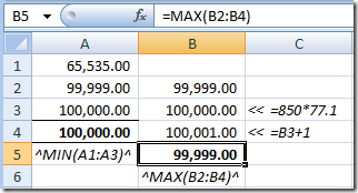 Fun With Min and Max in Excel 2007