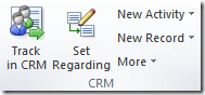 CRM Outlook Client Ribbon Group