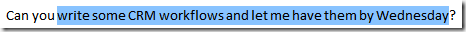 Example text for Copy2Contact Task