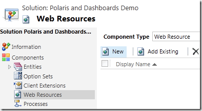 CRM 2011 Solution Web Resources